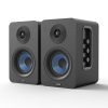 3-inch bookshelf loudspeaker-blue bass driver-black housing-no grille-1