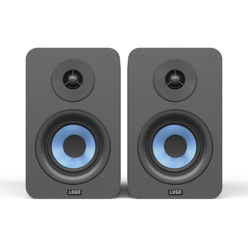 3-inch bookshelf loudspeaker-blue bass driver-black housing-no grille-2