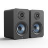 3-inch bookshelf loudspeaker-blue bass driver-black housing-no grille-3