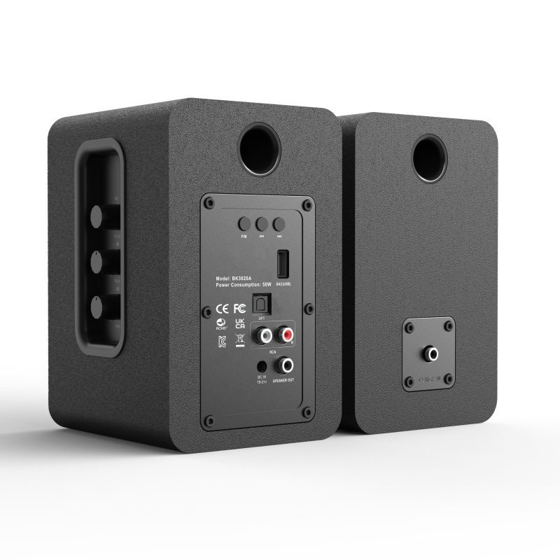 3-inch bookshelf loudspeaker-blue bass driver-black housing-no grille-4