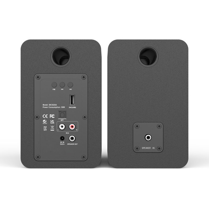 3-inch bookshelf loudspeaker-blue bass driver-black housing-no grille-5