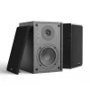 4-inch Bookshelf Speaker in Black Wood Cabinet with Protective Grille-7