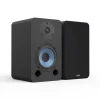 4-inch Bookshelf Speaker with Blue Woofer in Black Enclosure-5