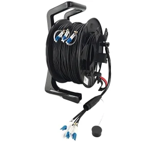 Armored Fiber Optic Cable Assembly with 8LC on Tactical Drum Reel