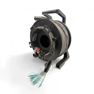 8-Core Grey TPU OM3 Armored Fiber Optic Cable for Broadcast, AV & Staging